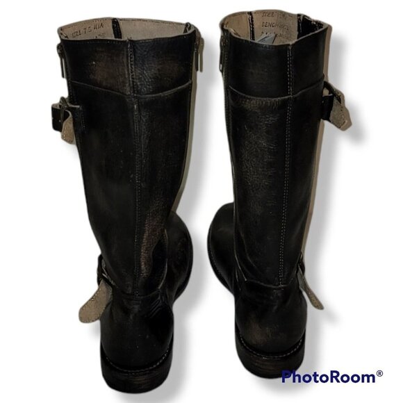 Bed Stü Brown Cobbler Series Distressed Calf Height Motorcycle Style Boots 7.5 - Picture 2 of 7